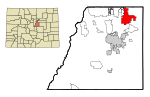 Douglas County Colorado Incorporated and Unincorporated areas Parker Highlighted